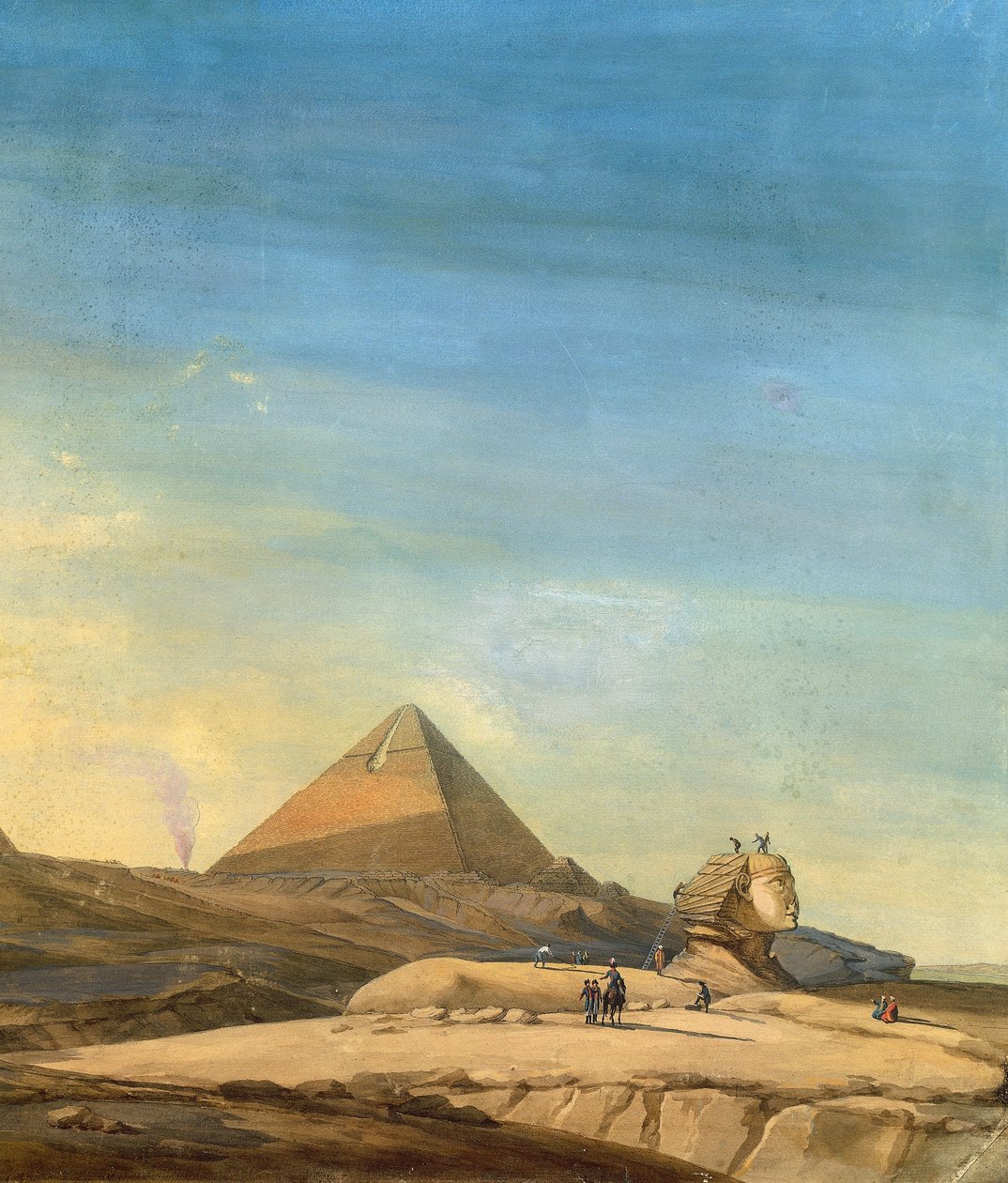 Měřící sfinga, detail Menfisových pyramid od Charles Louis Balzac