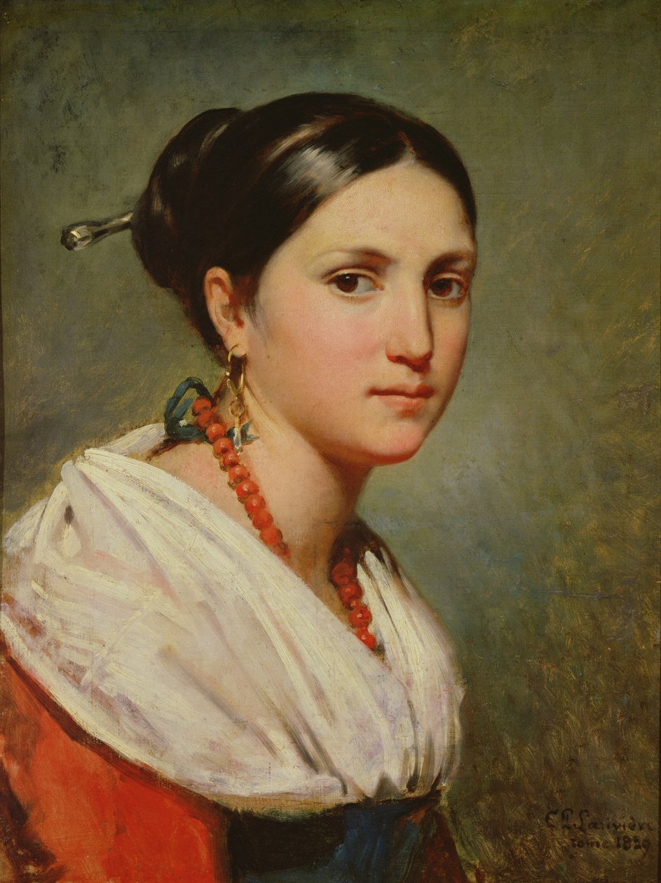 Portrét mladé italské ženy, 1829 od Charles Philippe Lariviere