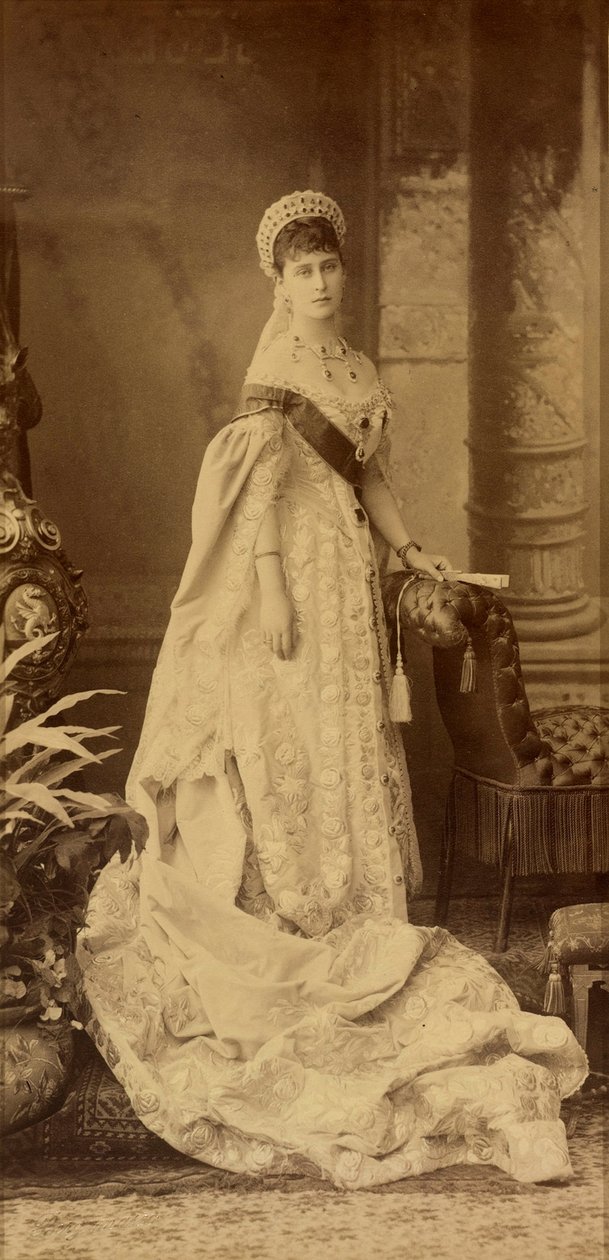 Elisabeth Fiodorovna de Russie (Elisabeth de Hesse Darmstadt) - Portrét velkovévodkyně Elizavety Fjodorovny (1864-1918), princezny Alžběty Hessenské a u Rýna, Bergamasco, Charles (Karl) (1830-1896). Stříbrná želatinová fotografie od Charles Bergamasco