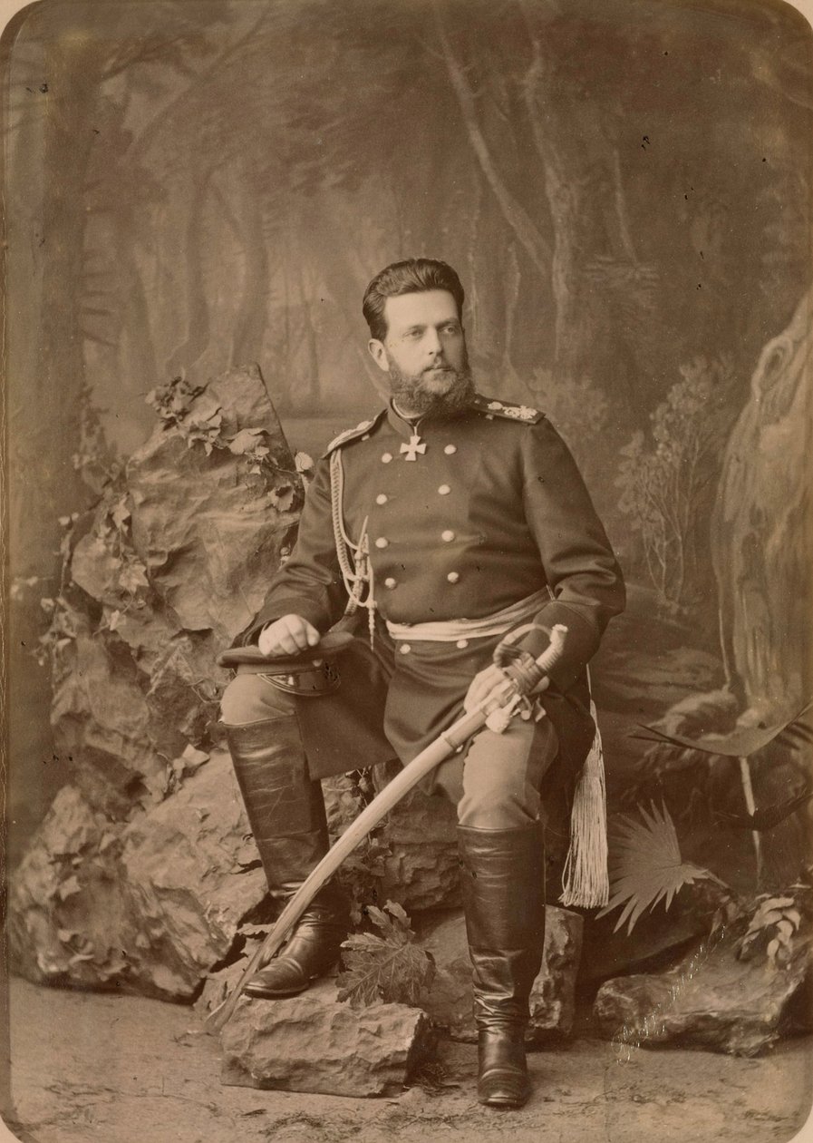 Vladimir Alexandrovič de Russie - Portrét velkovévody Vladimira Alexandroviče Ruska (1847-1909), Bergamasco, Charles (Karl) (1830-1896). Albumin Photo, ca 1878. Ruský státní filmový a fotografický archiv, Krasnogorsk od Charles Bergamasco