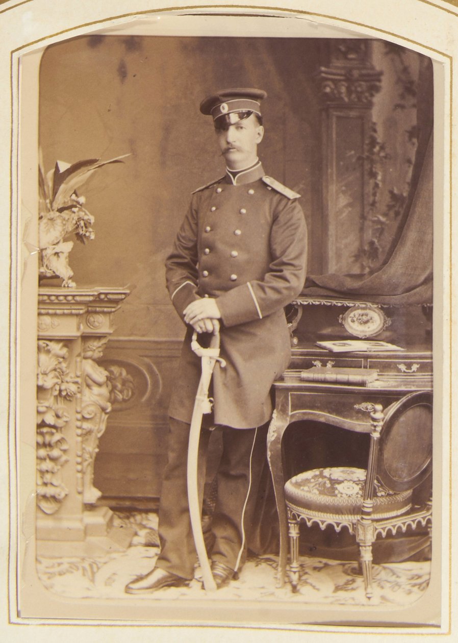 Jiří I. Řecký, král Hellenes - Portrét Jiřího I. (1845-1913), krále Hellenes, Bergamasco, Charles (Charles) (1830-1896). Foto albuminu od Charles Bergamasco