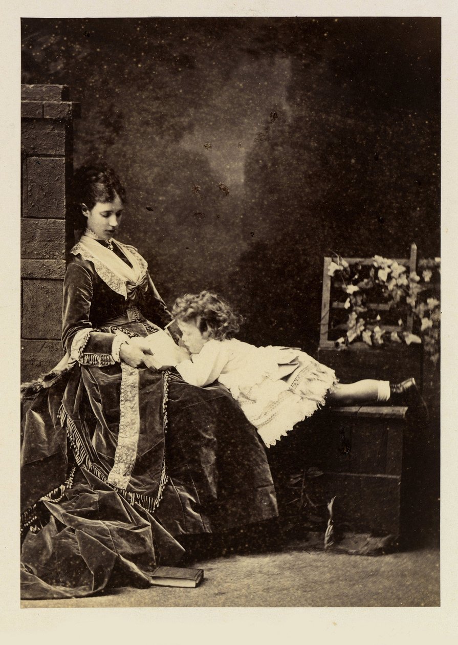 Marie Fedorovna (Dagmar z Dánska) (1847-1928) a její syn carevič Nicolas Aleksandrovich (Nicholas II) od Charles Bergamasco