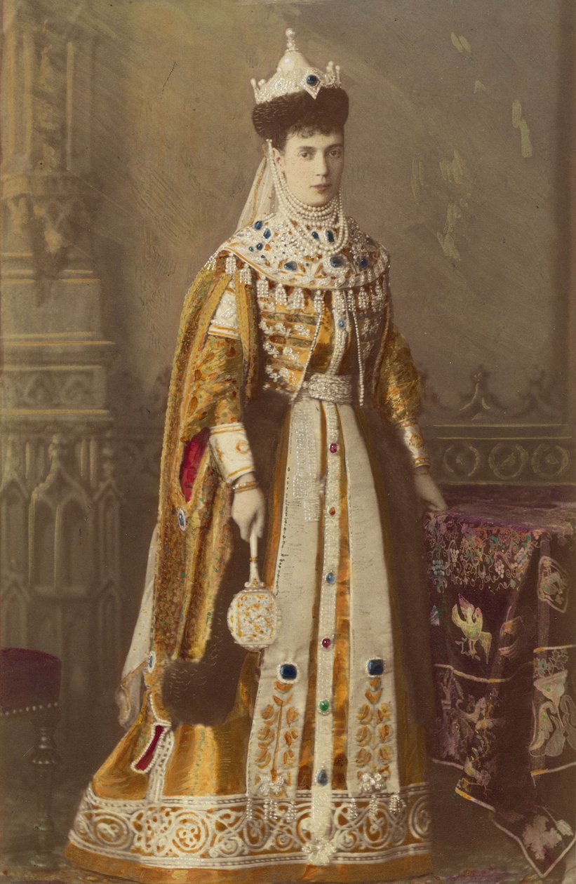 Marie Fedorovna (Maria Fjodorovna nebo Fiodorovna, princezna Dagmar de Danemark) - Portrét císařovny Marie Fjodorovny, princezny Dagmar Dánské (1847-1928), Bergamasco, Charles (Karl) (1830-1896). Foto albuminu od Charles Bergamasco