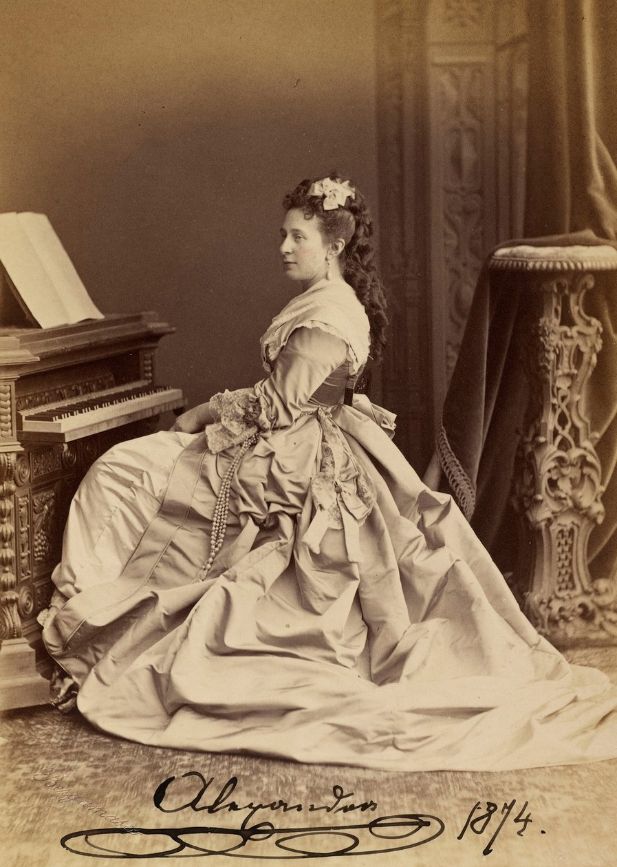 Portrét velkovévodkyně Alexandra Iosifovna Saxe-Altenburg (1830-1911) od Charles Bergamasco