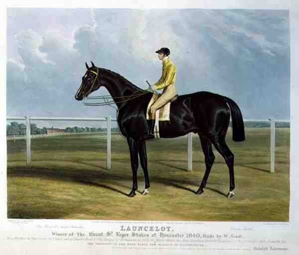 Launcelot, vítěz Velkých dostihů St. Leger v Doncasteru od Charles (after) Hancock