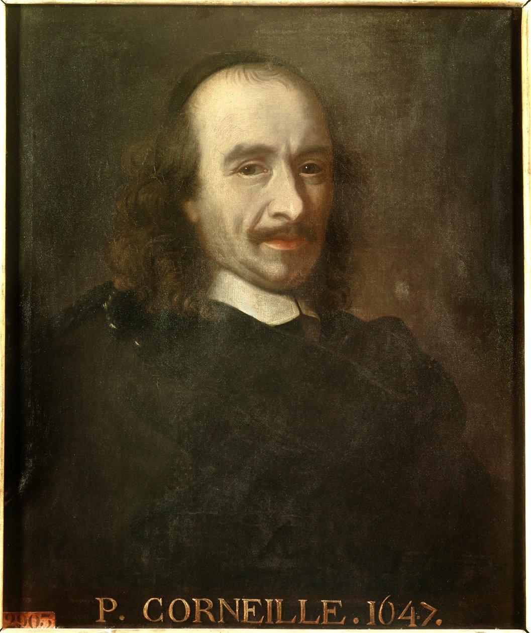 Portrét Pierre Corneille (1606-1684) francouzský dramatický básník. Anonymní obraz Charlese Lebruna (Le Brun) (1619-1690). Versailles, zámky Versailles a Trianon. od Charles (after) Le Brun