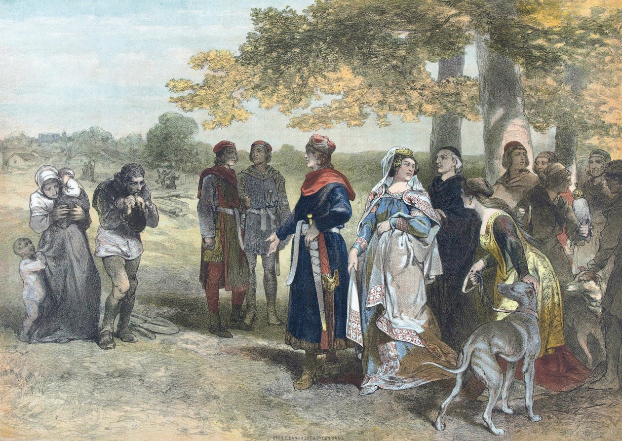 Floris V, hrabě z Holandska a Zeelandu. (tisk) od Charles (after) Rochussen