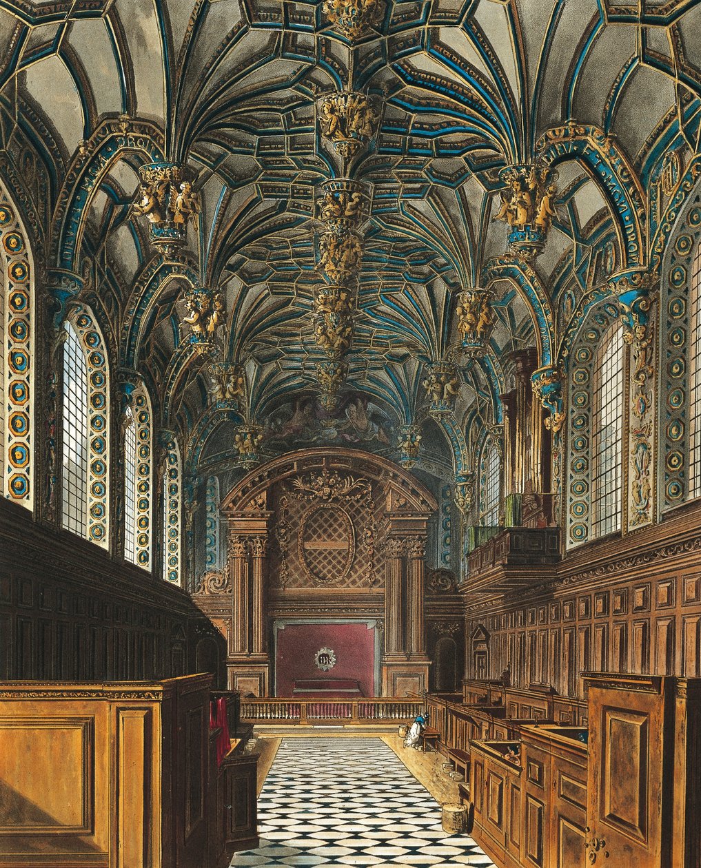Kaple královského paláce Hampton Court od Charles (after) Wild