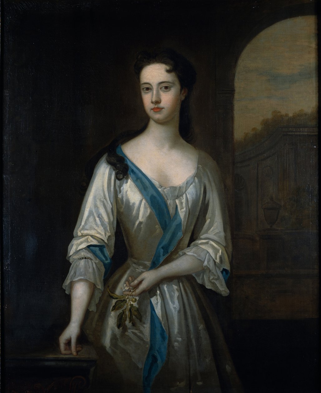 Portrét Dorothy Savile, hraběnky z Burlingtonu (olej na plátně) od Charles (attr. to) Jervas