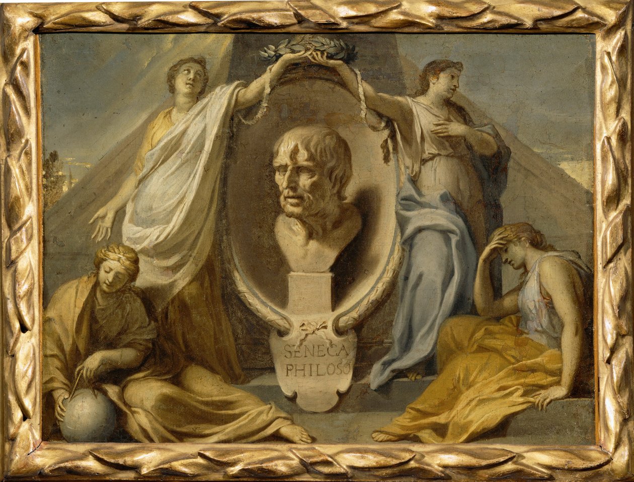 Senekova hrobka ... od Charles (attr. to) Le Brun