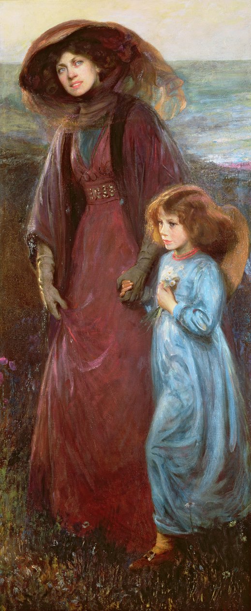 Portrét paní Muriel Waddington a dcery od Charles A. Buchel