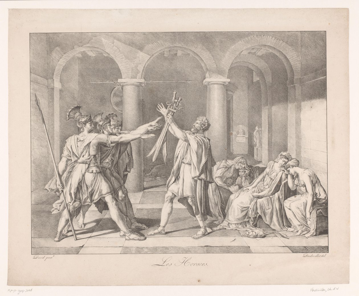 Eed of the Horatii Les Horaces (název na objektu) od Charles Achille D
