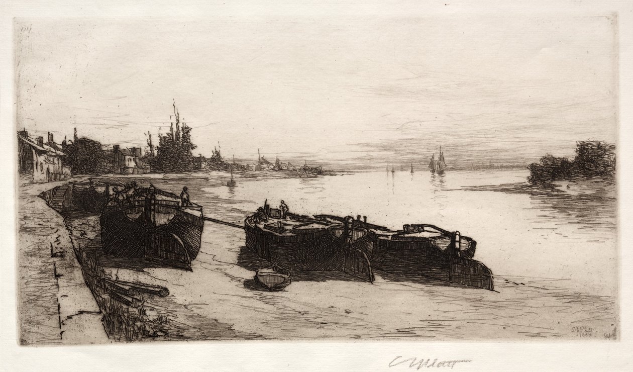 Bahenní čluny na Temži, 1883. od Charles Adams Platt