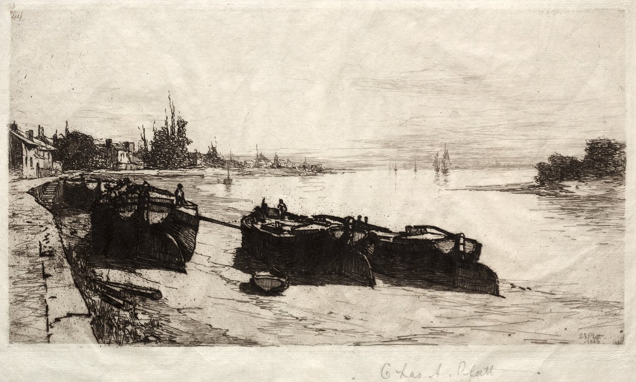 Bahenní čluny na Temži, 1883. od Charles Adams Platt