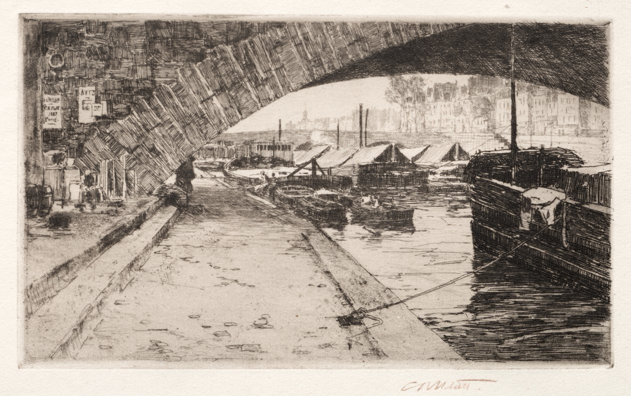 Pod Pont Marie, Paříž, 1887. od Charles Adams Platt