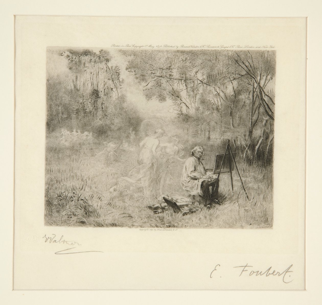 Corot Painting: Po Foubertovi od Charles Albert Waltner