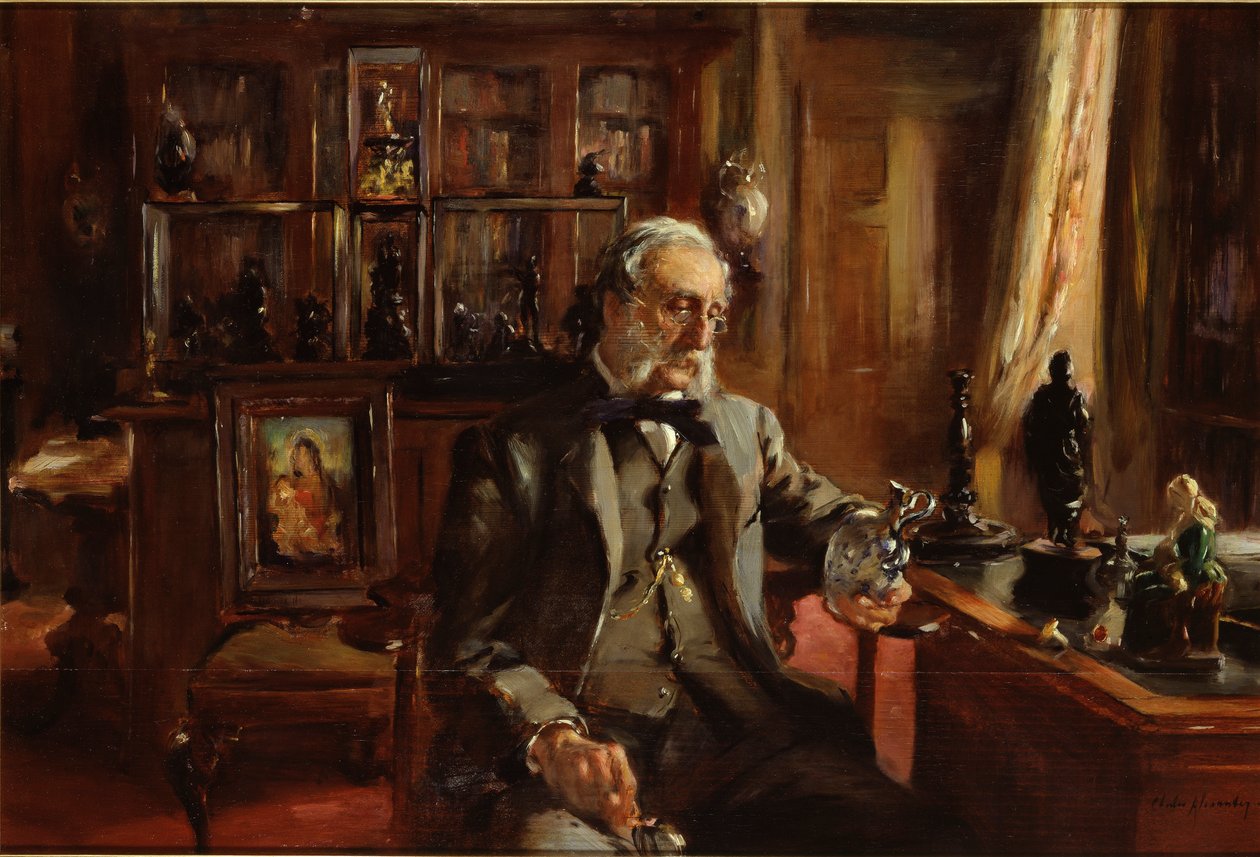 Amateur chez lui The Collector at Home, konec 19. století od Charles Alexander