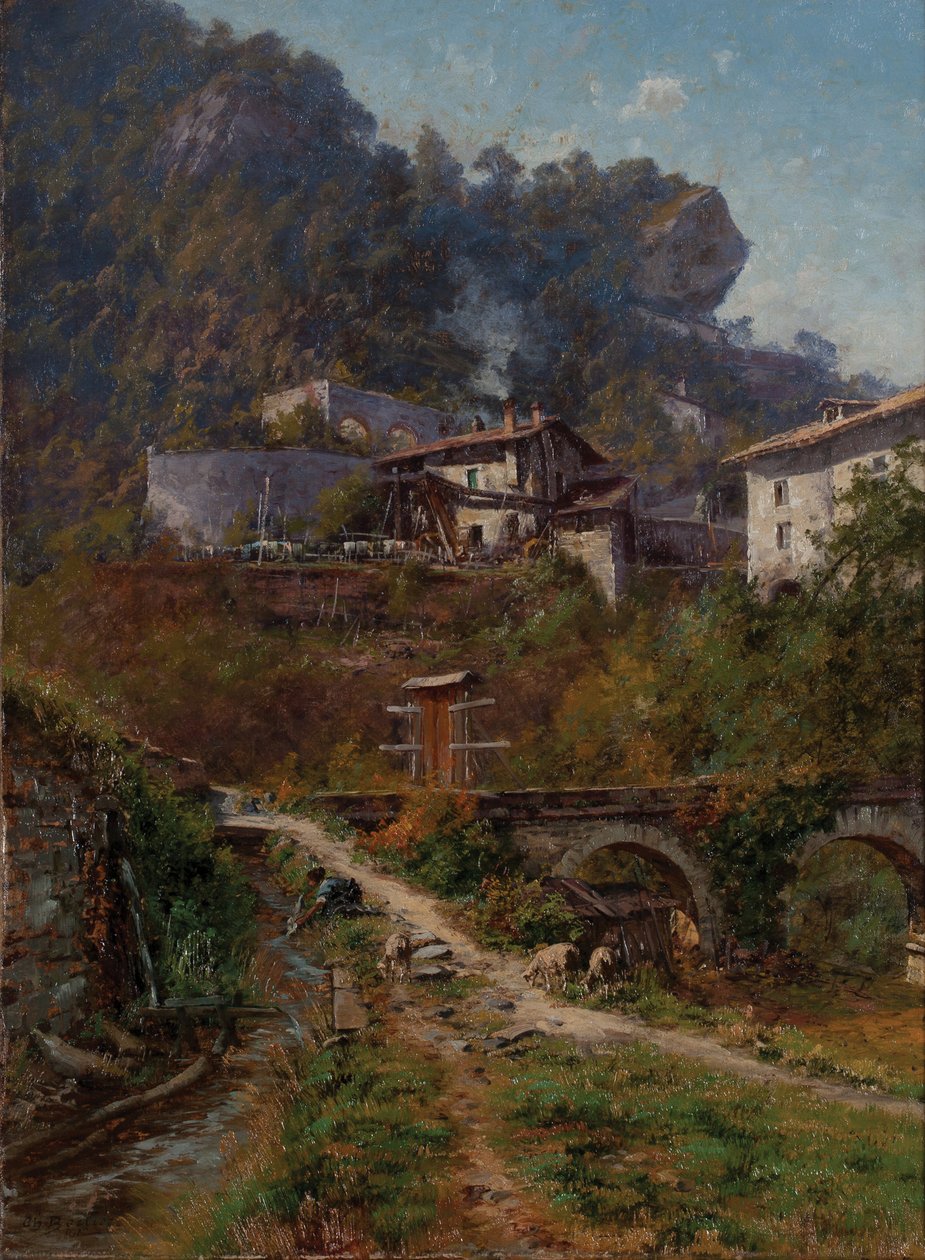 V Sassenage. Tanky Sassenage (olej na plátně) od Charles Alexandre Bertier