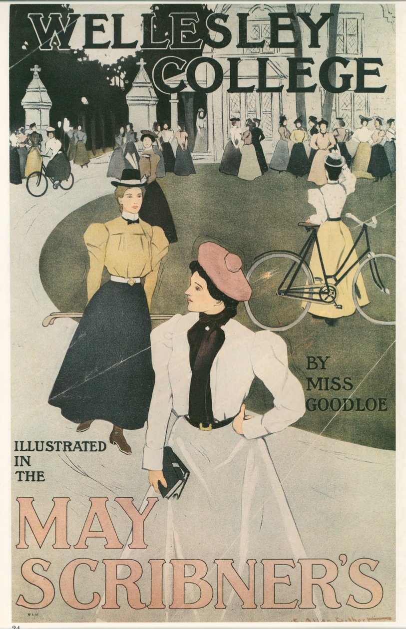 Charles Allan Gilbert: Wellesley College ... (litografie) od Charles Allan Gilbert