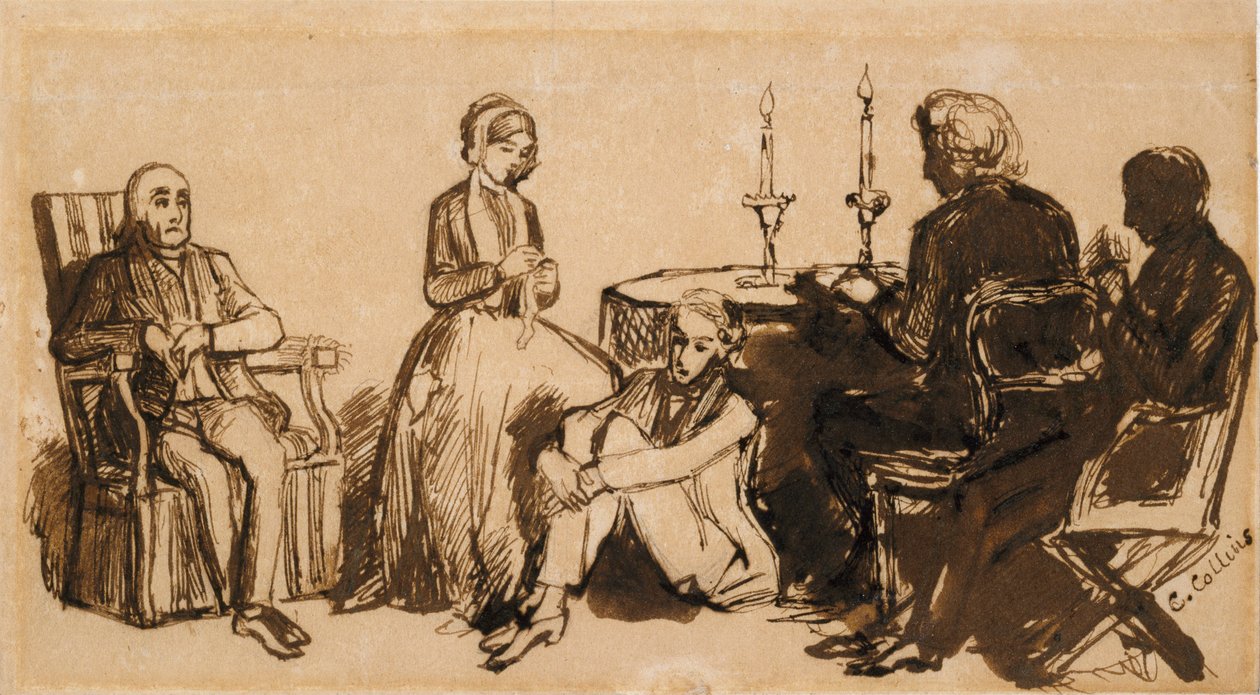 Večer v Combesově domě, 1850-1851 od Charles Allston Collins