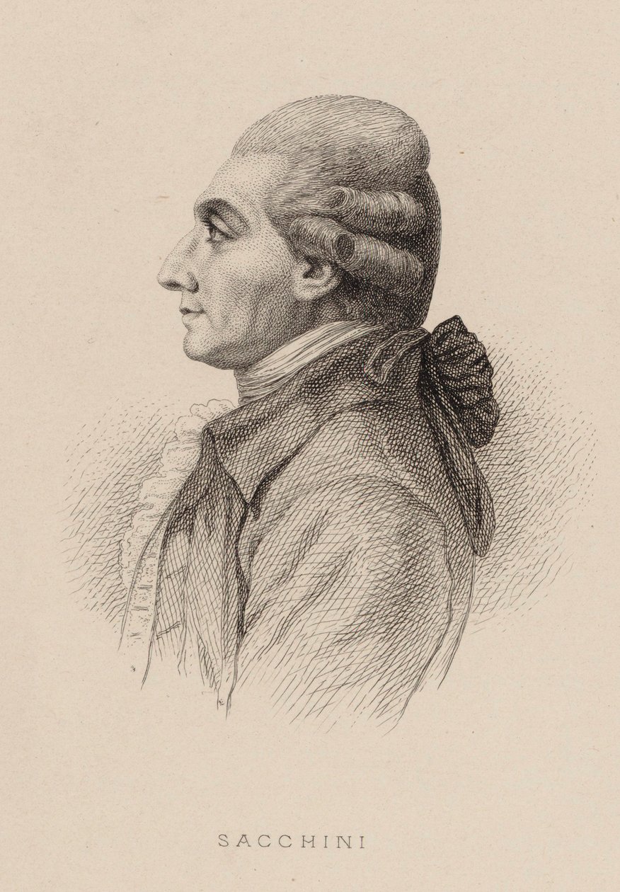 Portrét skladatele Antonia Sacchiniho 1730-1786, 1870. od Charles Alphonse Deblois