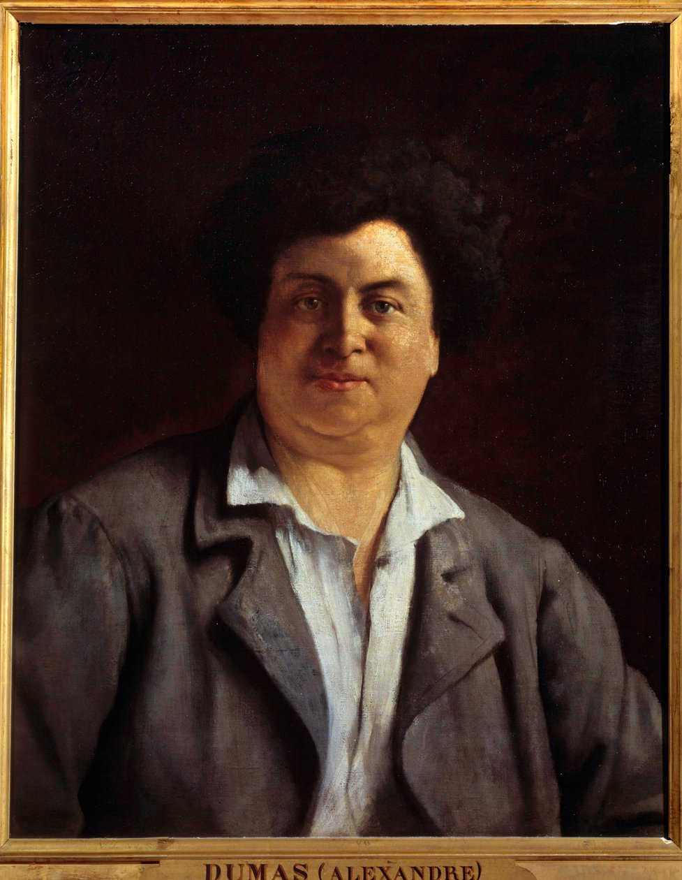 Portrét spisovatele Alexandra Dumase pere od Charles Alphonse Paul Bellay