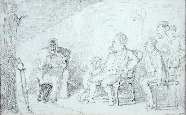 Ghost Story (pero a inkoust na papíře) od Charles Altamont Doyle
