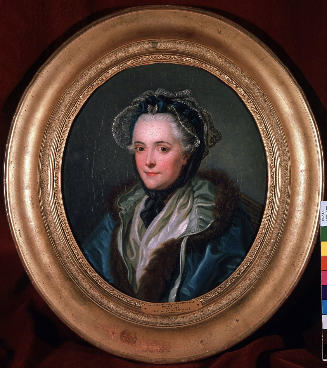 Portrét Marie-Louise-Nicole (Marie Louise Nicole), vévodkyně z Enville (Anville) (1716-1797). Obraz Charlese Amedee Philippe van Loo (1719-1795) od Charles Amedee Philippe van Loo