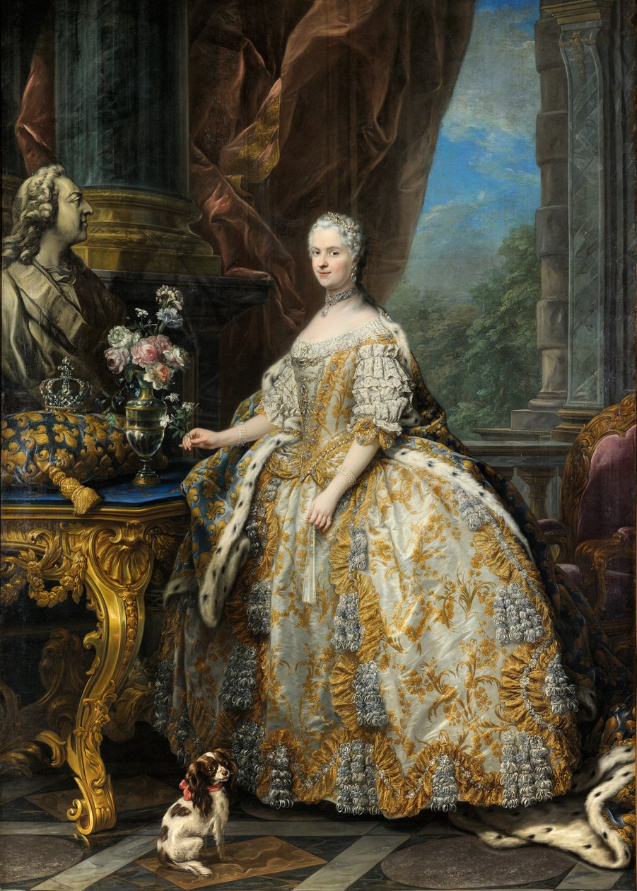 Francouzsky: Marie Leszczinska, reine de France (1703-1768) Marie Leszczyńska od Charles André van Loo