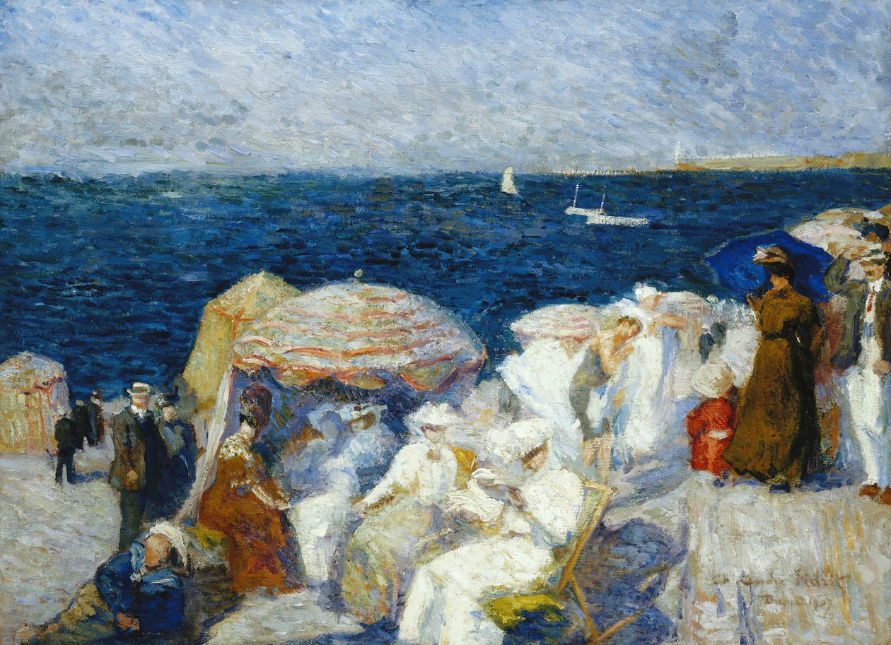 Na pláži, Dieppe; Na pláži, Dieppe, 1907 od Charles Andre Fridit