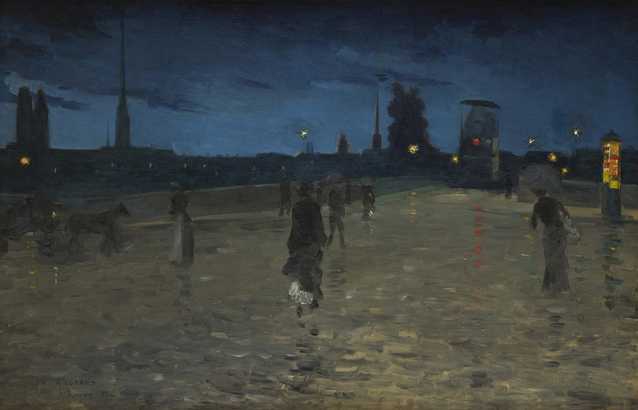 Kamenný most, Rouen, 1881. od Charles Angrand