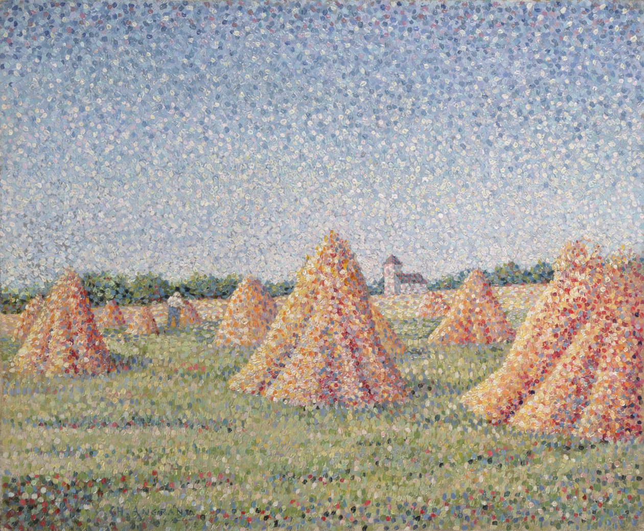 Sklizeň, 1890 od Charles Angrand