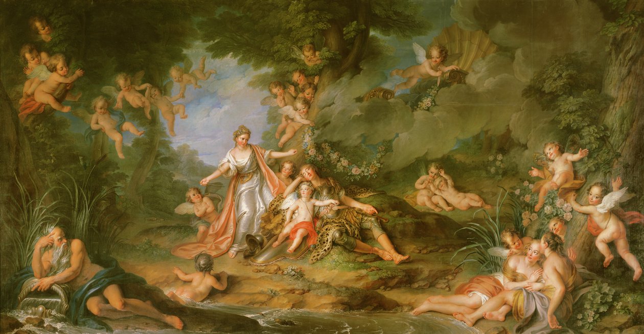 Armide přání zasáhnout Renauda, 1741 od Charles Antoine Coypel