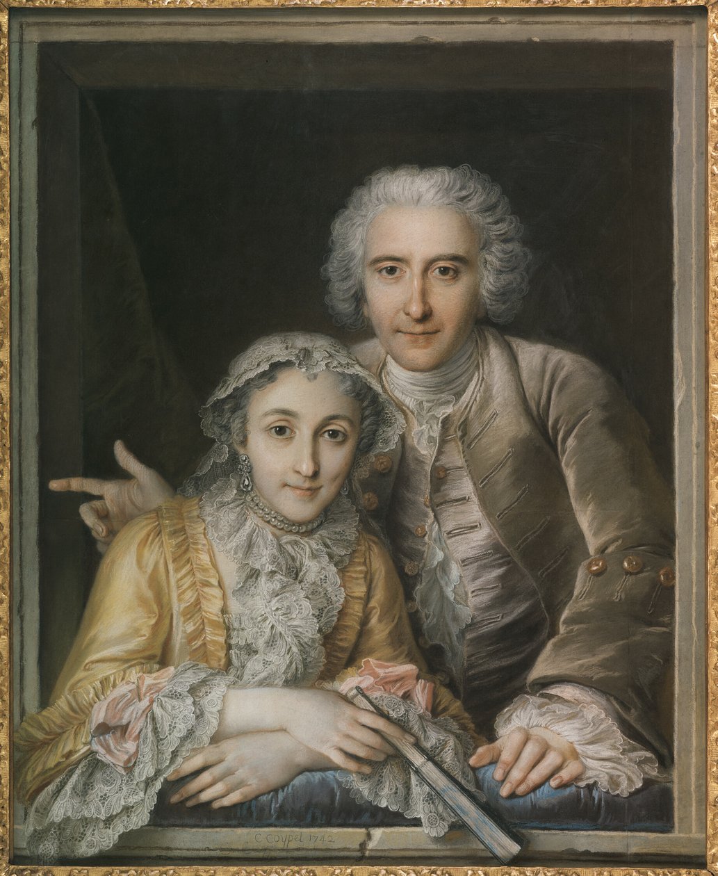 Portrét Philippa Coypela a jeho ženy od Charles Antoine Coypel