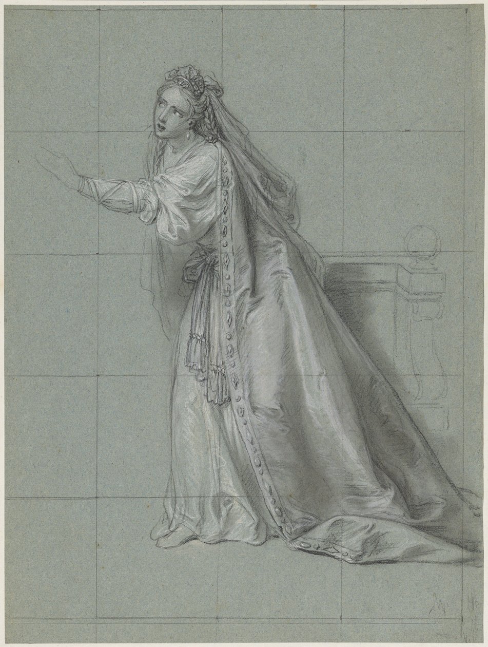 Studie ženy (Rodugune) otočené doleva od Charles Antoine Coypel