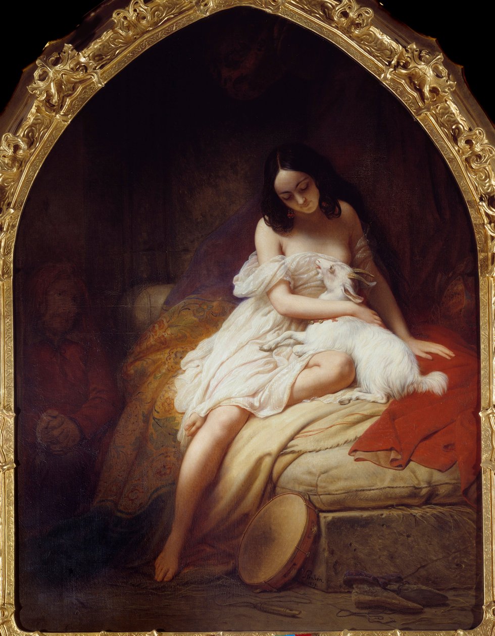 Esmeralda Znázornění postavy „Notre Dame de Paris“ od Victora Huga (1802-1885). Obraz Charle Auguste Steuben (1788-1856) 1839 Nantes, Museum of Fine Arts od Charles Auguste Steuben