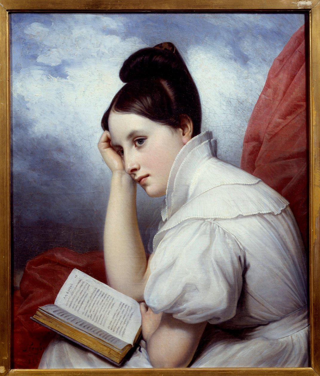 Světlo na čtení Malba Charlese Auguste Steubena (1788-1856) 1829 Nantes, Musee des Beaux Arts od Charles Auguste Steuben
