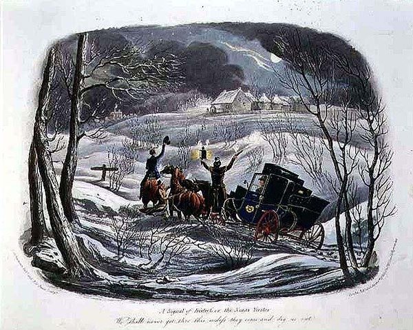 „Signal of Distress, or The Christmas Visitor“, vyryl R.G. Rychtář (fl.1811-37) hospoda. od Thomase McLeana od Charles B. (after) Newhouse