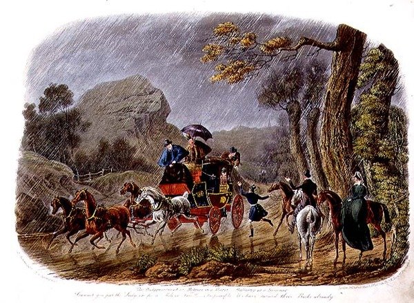 „Zklamání nebo ústup ve sprše“, vyryl R.G. Rychtář (fl.1811-37) hospoda. od Thomase McLeana od Charles B. (after) Newhouse