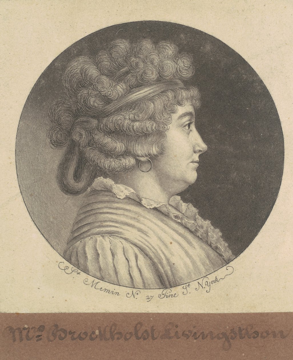 Catherine taška na konvici Livingston od Charles B. J. Févret de Saint Mémin