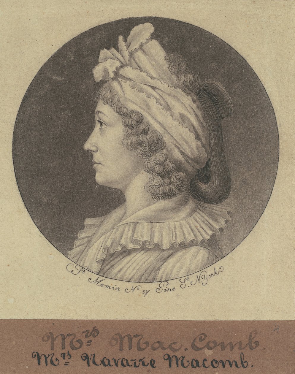 Christina Livingston Macomb od Charles B. J. Févret de Saint Mémin