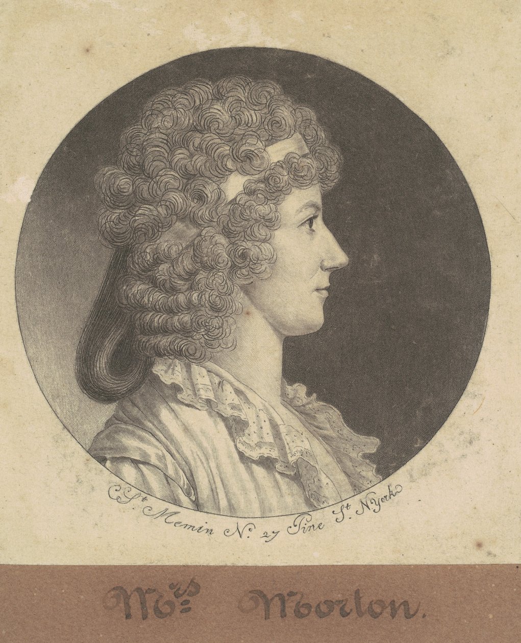 Cornelia Schuyler Mortonová od Charles B. J. Févret de Saint Mémin