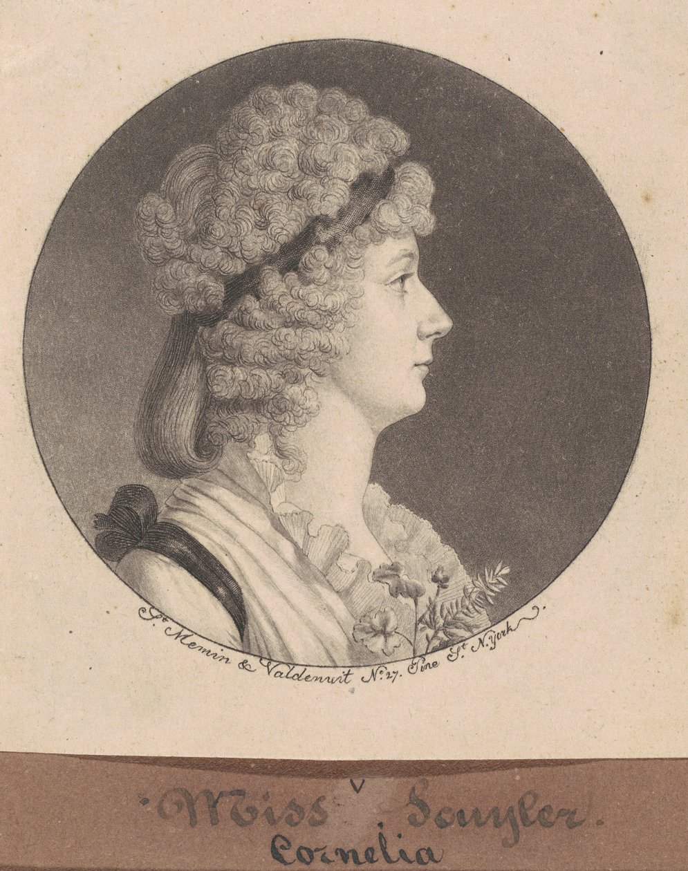 Cornelia Schuyler Mortonová od Charles B. J. Févret de Saint Mémin