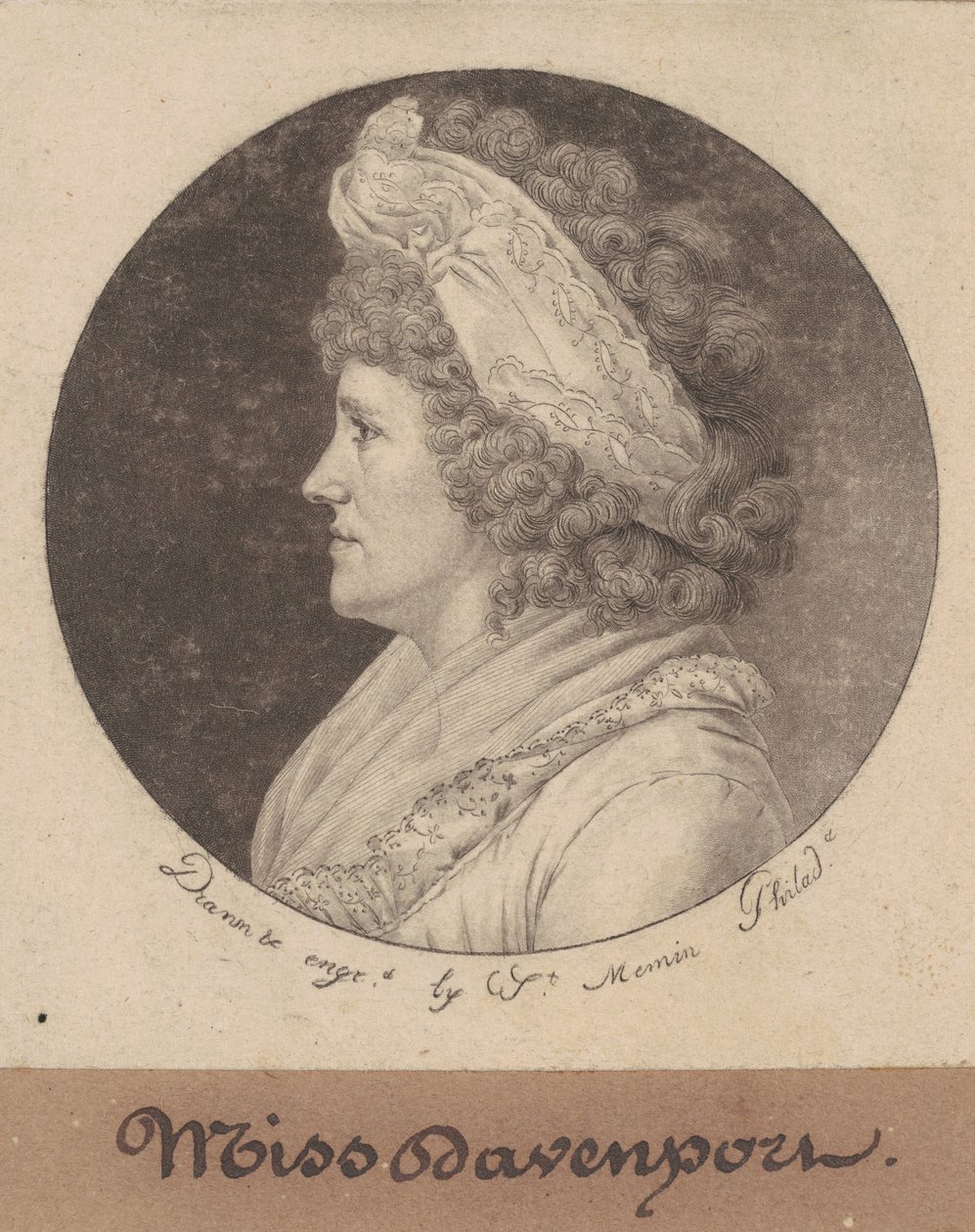 Debby Davenportová od Charles B. J. Févret de Saint Mémin