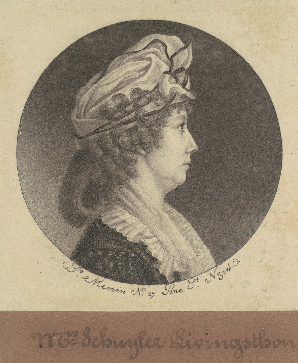 Eliza Barclay Livingston od Charles B. J. Févret de Saint Mémin