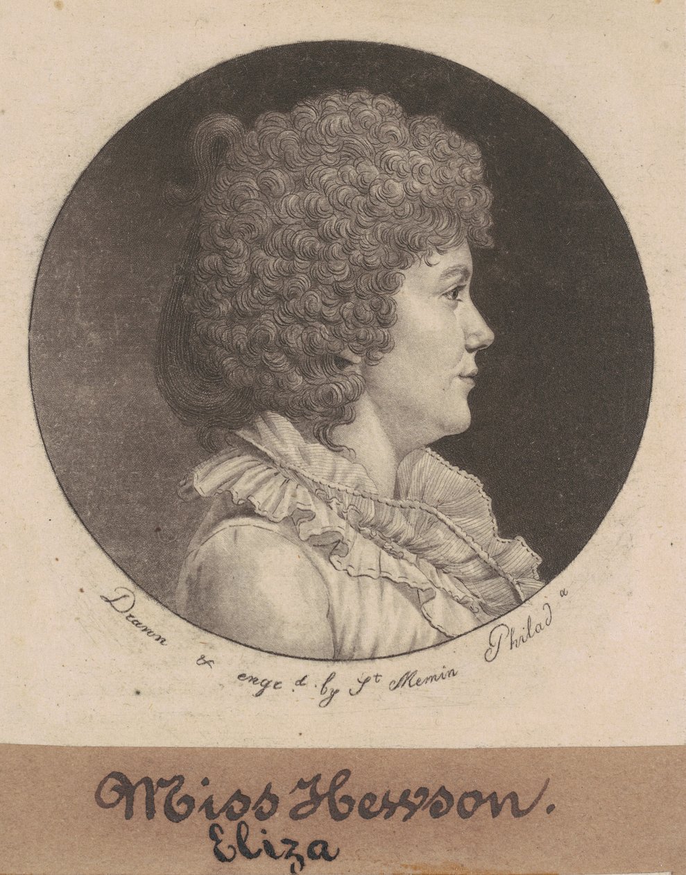 Eliza Hewsonová od Charles B. J. Févret de Saint Mémin