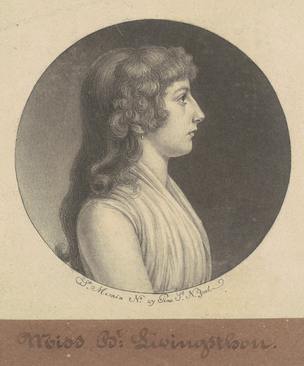 Elizabeth Livingstonová od Charles B. J. Févret de Saint Mémin