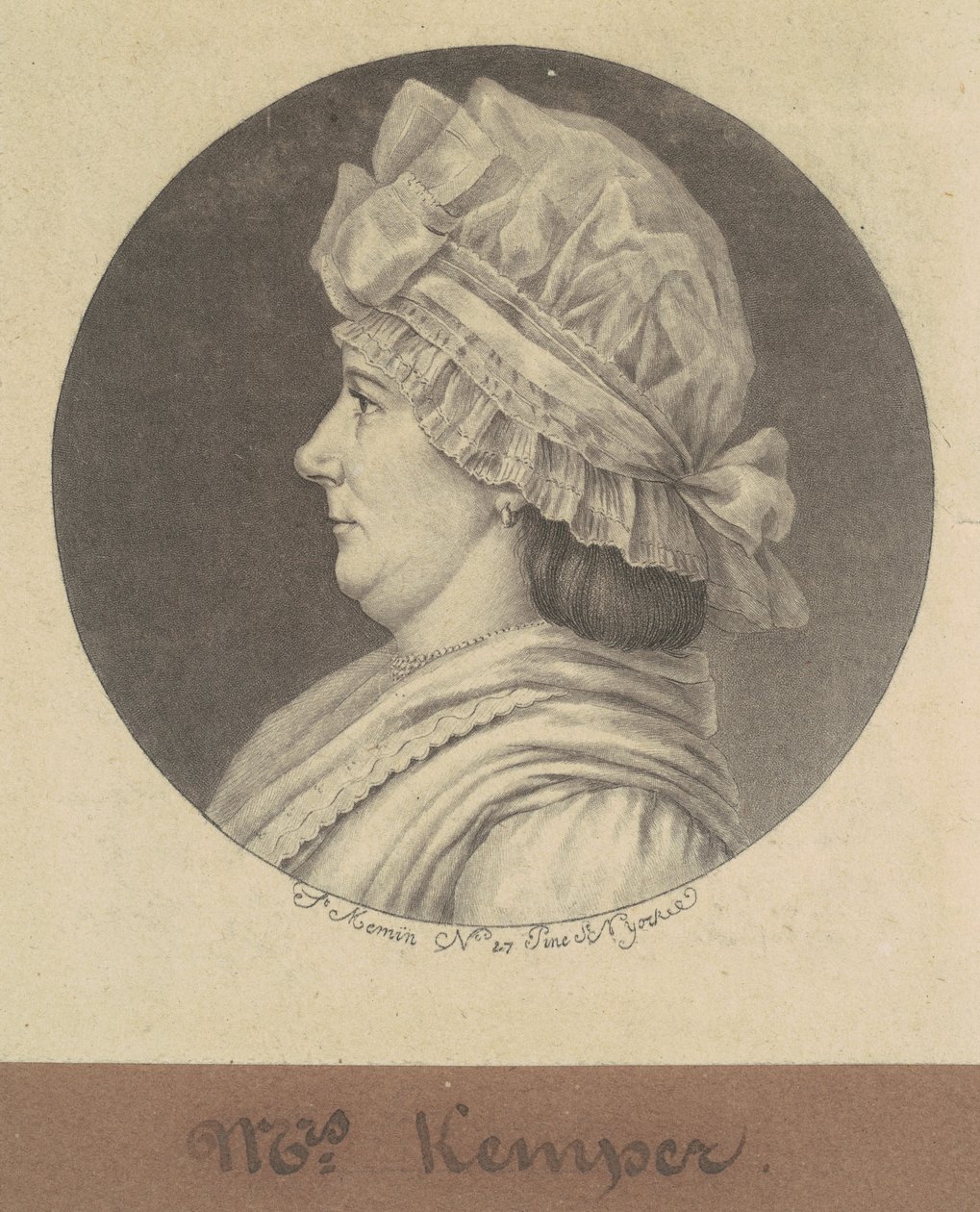 Elizabeth Marius Kemperová od Charles B. J. Févret de Saint Mémin