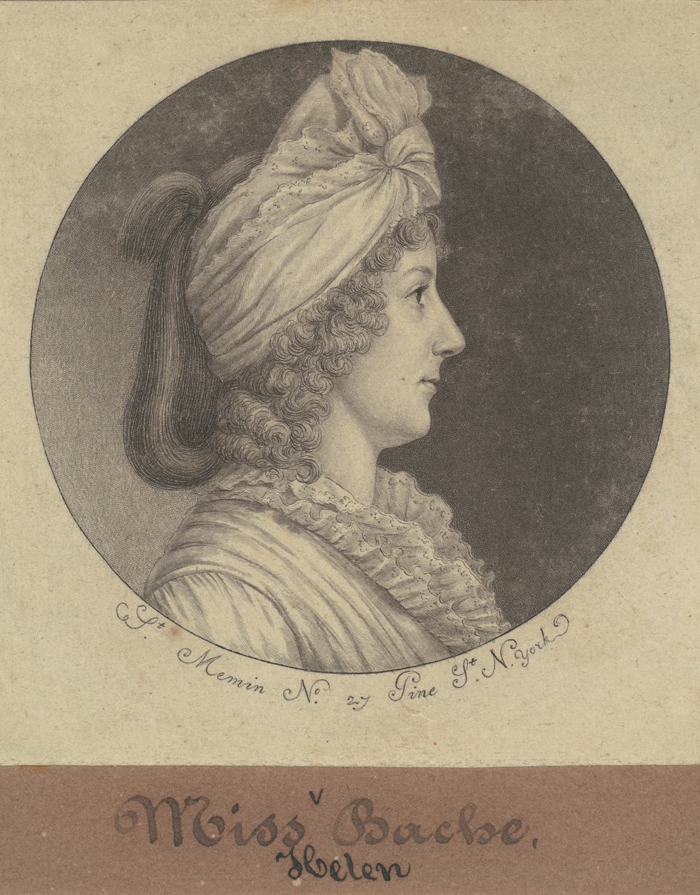 Helena Bachová od Charles B. J. Févret de Saint Mémin