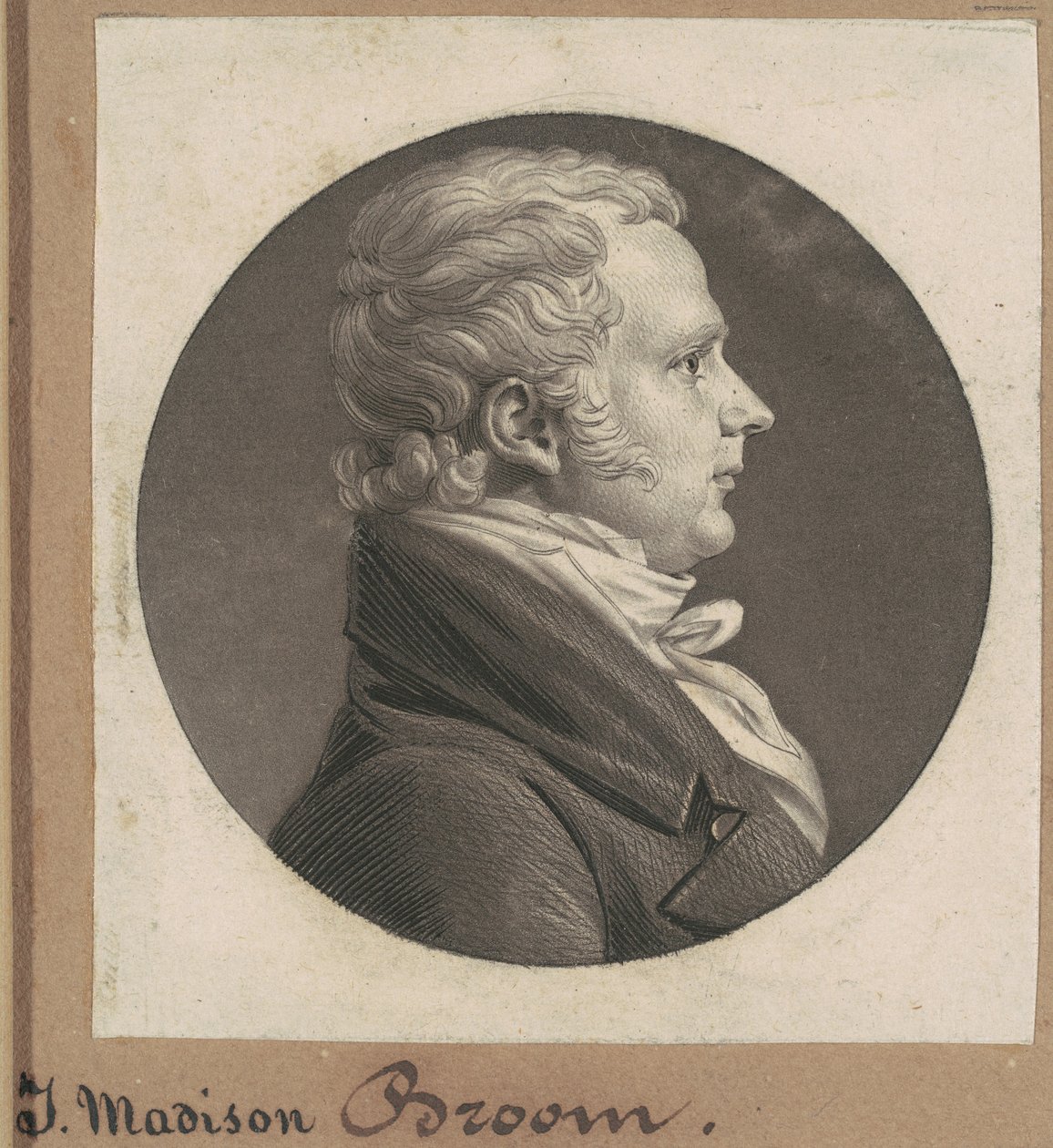James Madison Broom od Charles B. J. Févret de Saint Mémin